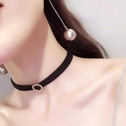 Black Velvet Choker Necklace For Women Vintage Black Star Sexy Lace Necklaces with Pendants Gothic Girl Gifts Neck Jewelry