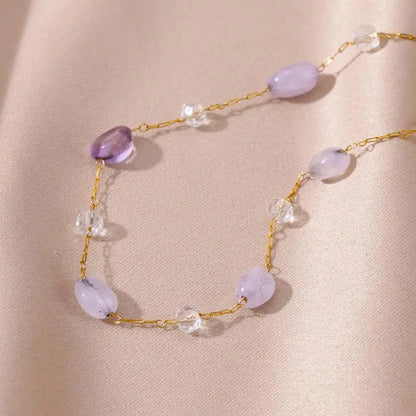Anklets for Women Stainless Steel Stone Beaded Chain Anklet Summer Beach Accessories Boho Leg Bracelets Jewelry Tobilleras Mujer