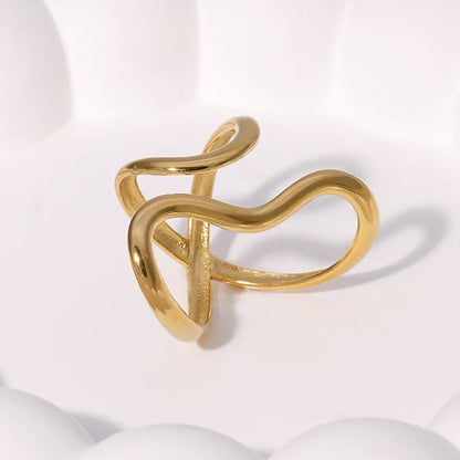 LATS Stainless Steel Gold Color Rings for Women Men 2024 Colorfast Popular Party Personalized Exaggerated Charms Jewelry Gifts