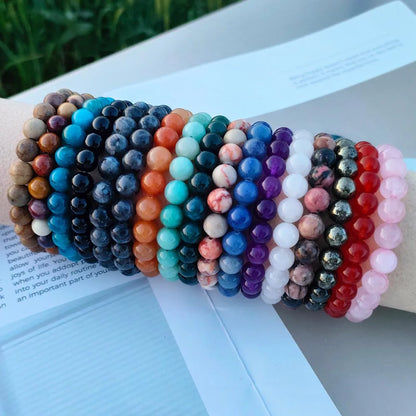 Original stone bracelet for women men trendy Blue Apatite beaded gemstone bracelets boss day scene employee appreciation gifts