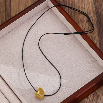 LATS Simple geometry Irregular ball love Heart-shaped knotted rope Necklace for women girl premium adjustable Necklaces Jewelry