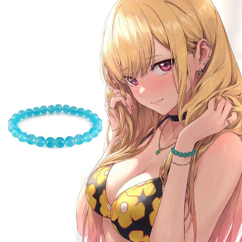 New Anime My Dress Up Darling Bracelet Marin Kitagawa Bead Bangle Bracelets Set for Women Girls Cosplay Prop Accessories