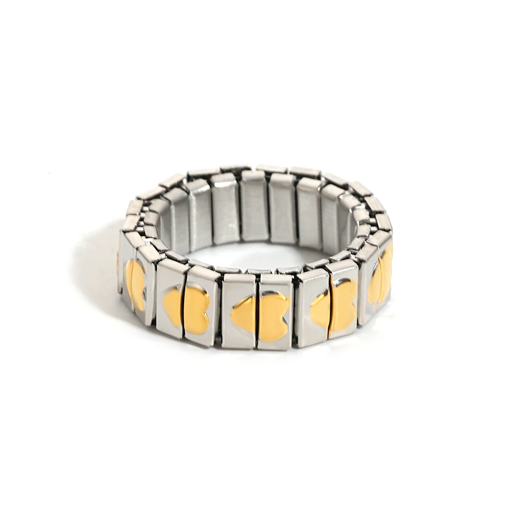 Greatera Elastic Love Ring Bangle For Women Men Fashion Multiple Stainless Steel Star Pattern Charm Watch Strap Bracelet Jewelry