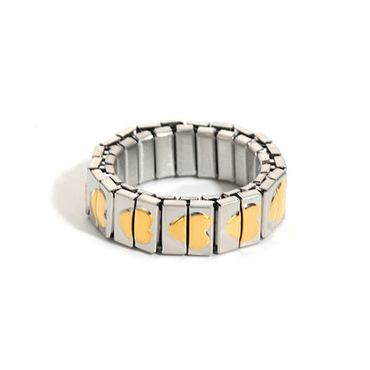 Greatera Elastic Love Ring Bangle For Women Men Fashion Multiple Stainless Steel Star Pattern Charm Watch Strap Bracelet Jewelry