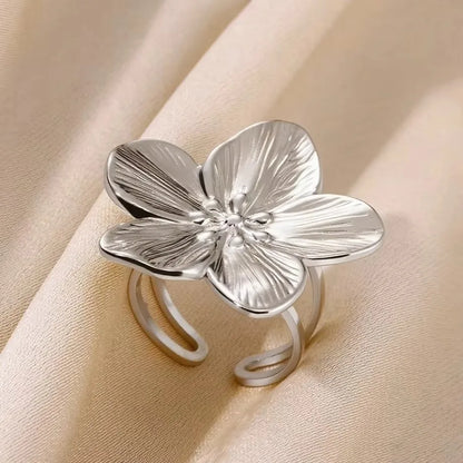 Stainless Steel Beads Design Rings For Women Gold Color Opening Ring Wedding Aesthetic Accessories Party Jewelry Gift BFF anillo