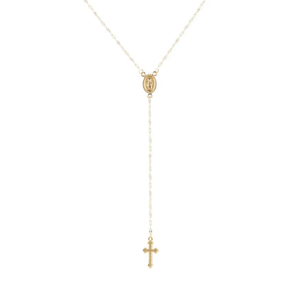 SUMENG 2024 New Fashion Vintage Christian Cross Bohemia Religious Rosary Pendant Necklace For Women Charm Jewelry Gifts