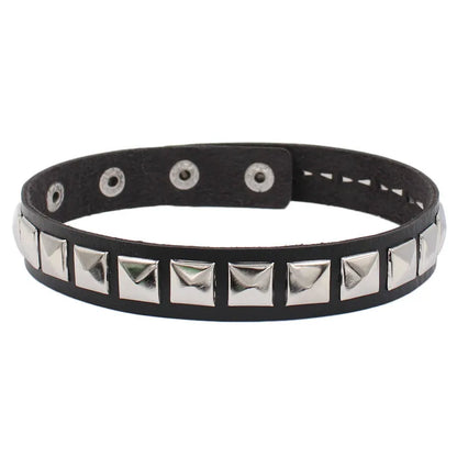 New Black Women Punk PU Leather Square Rivets Choker Collar Necklace Hip Hop Female Girls Party Jewelry 2022 Neck Accessories