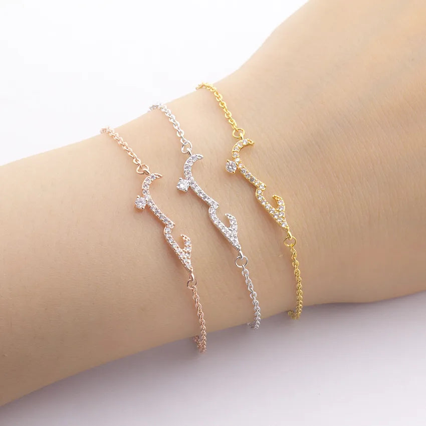 I love you Arabic Language Bracelet For Women Islam Stainless Steel Bracelets Romantic Charm Jewelry Valentines Day Gifts 2024