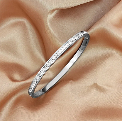 Zircon Bracelet For Women Fashion Stainless Steel Jewelry Accessory Luxury Bracelet Set