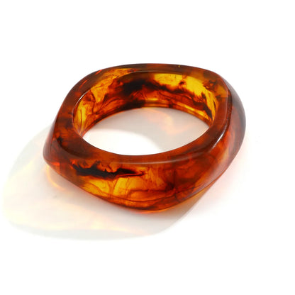 DIEZI Punk Big Geometric irregular Bangles Fashion Hip Hop Acrylic Wide Bangles Bracelets For Women Men New Gift Jewelry