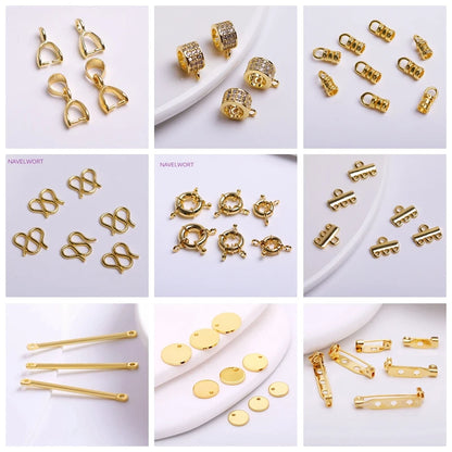 Pendants For Jewelry 18K Gold Plated Brass Heart Charms Pendants For Fashion Necklace Making Supplies DIY Jewelry Accessories