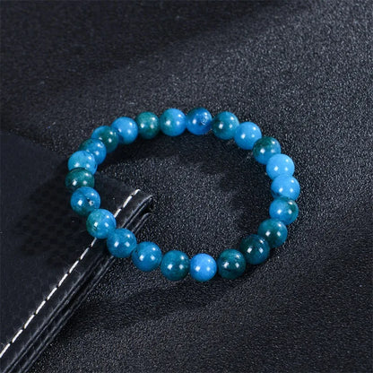 Original stone bracelet for women men trendy Blue Apatite beaded gemstone bracelets boss day scene employee appreciation gifts