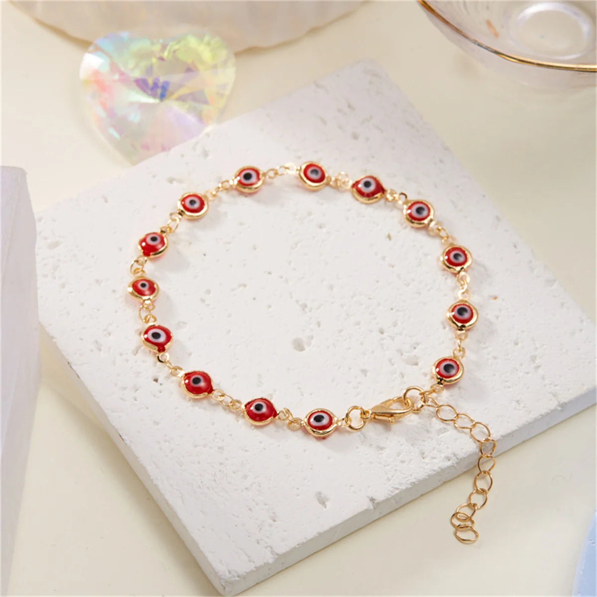 Bohemian Colorful Turkish Eyes Anklets For Women Creative Classic Lucky Evil Blue Eyes Ankle Bracelets Summer Beach Leg Jewelry
