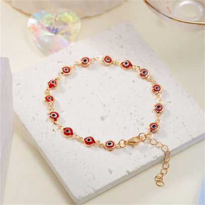 Bohemian Colorful Turkish Eyes Anklets For Women Creative Classic Lucky Evil Blue Eyes Ankle Bracelets Summer Beach Leg Jewelry