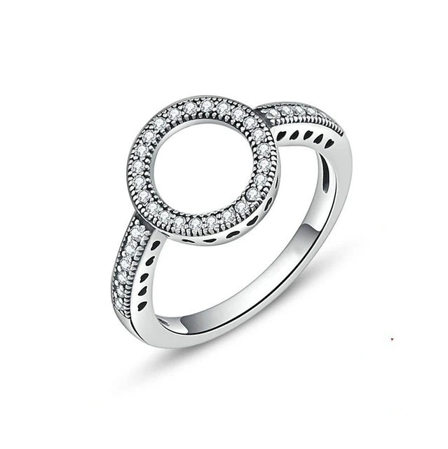 European Ring Rings 925 Sterling Silver Heart Bow Round Size 6789 For Women Men Jewelry Party Fashion Wedding