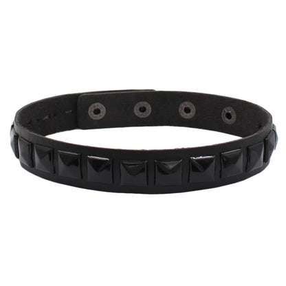 New Black Women Punk PU Leather Square Rivets Choker Collar Necklace Hip Hop Female Girls Party Jewelry 2022 Neck Accessories