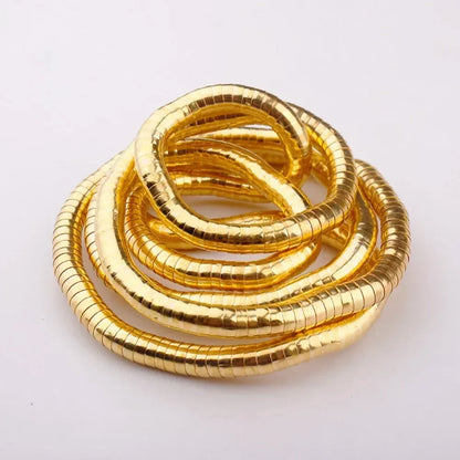 Bendable Snake Necklace Bendable Gold Silver Necklace Flexible Bracelet Twistable Choker for Women Girls Jewelry Accessories