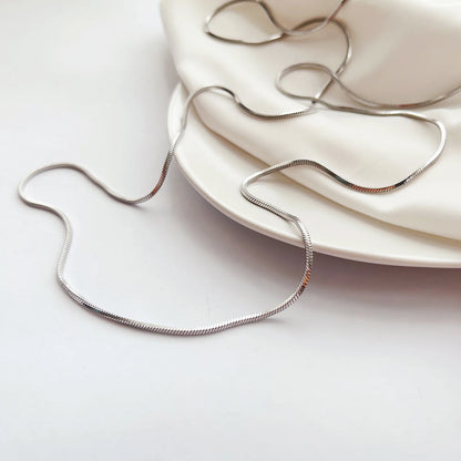 High-grade stainless steel fastness snake bone chain extra long sweater chain long chain necklace women