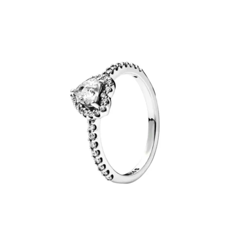 European Ring Rings 925 Sterling Silver Heart Bow Round Size 6789 For Women Men Jewelry Party Fashion Wedding