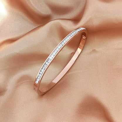 Zircon Bracelet For Women Fashion Stainless Steel Jewelry Accessory Luxury Bracelet Set