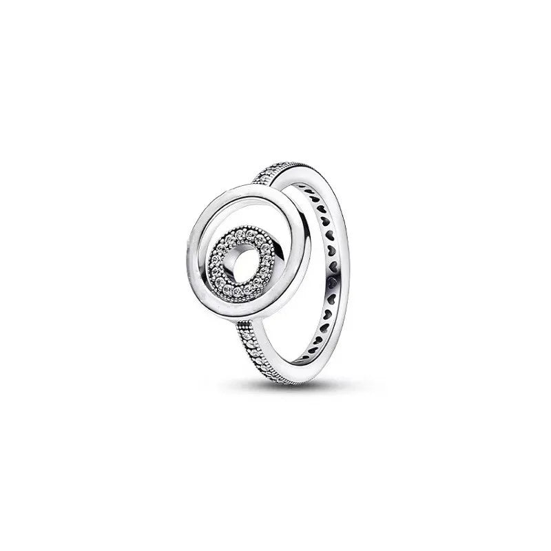 European Ring Rings 925 Sterling Silver Heart Bow Round Size 6789 For Women Men Jewelry Party Fashion Wedding