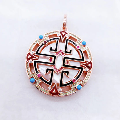 Pendant Asian Ornament,2022 Spring New Gracefully Fine Jewelry Ethnic 925 Sterling Silver Gift For Women