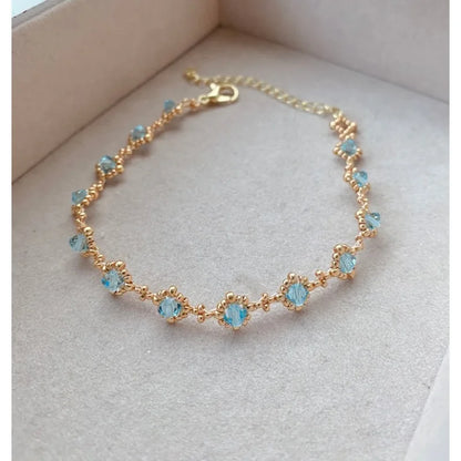 Exquisite 18k gold plated crystal bracelet, gift for her,