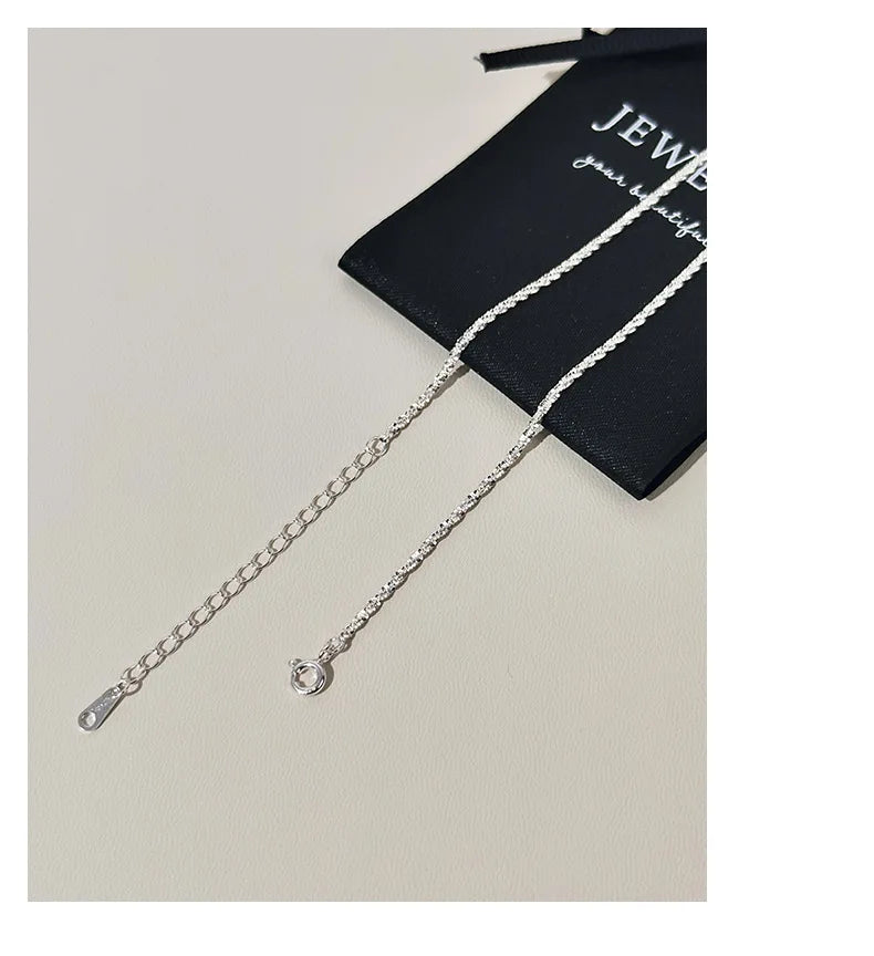 925 Sterling Silver Light Luxury High Quality Anklet for Women Korean Exquisite Elegant Summer Foot Accessories