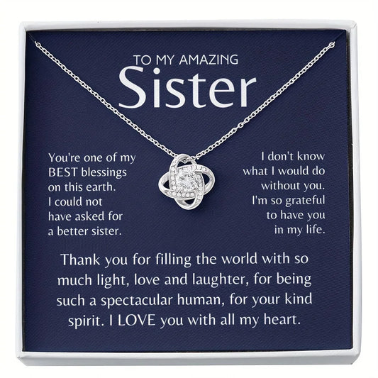 Girl's Necklace, Gift For Sisters With Message Card And Box, Exquisite Kid Accessory Jewelry Ornament For Party Birthday Gift