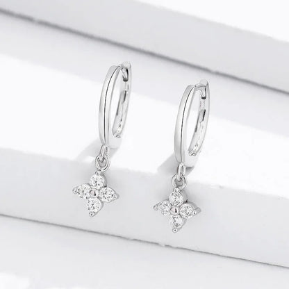 2PC Stainless Steel Little Huggies Hoop Earrings For Women Tiny Crystal Zirconia Pendant Cartilage Earrings Piercing Jewelry