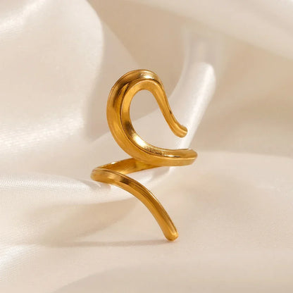 LATS Stainless Steel Gold Color Rings for Women Men 2024 Colorfast Popular Party Personalized Exaggerated Charms Jewelry Gifts