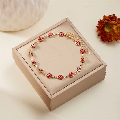 Bohemian Colorful Turkish Eyes Anklets For Women Creative Classic Lucky Evil Blue Eyes Ankle Bracelets Summer Beach Leg Jewelry