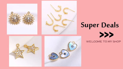 Pendants For Jewelry 18K Gold Plated Brass Heart Charms Pendants For Fashion Necklace Making Supplies DIY Jewelry Accessories