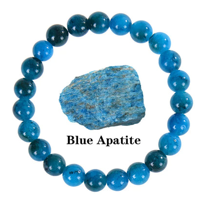 Original stone bracelet for women men trendy Blue Apatite beaded gemstone bracelets boss day scene employee appreciation gifts