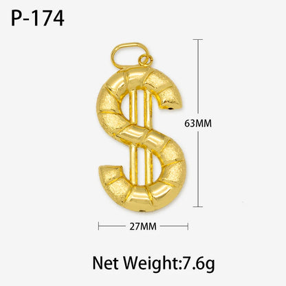 Pendant with Necklace For Women Men 24k Gold Plated Copper 33 Designs Wholesale Fashion Jewelry For Daily Wear Anniversary