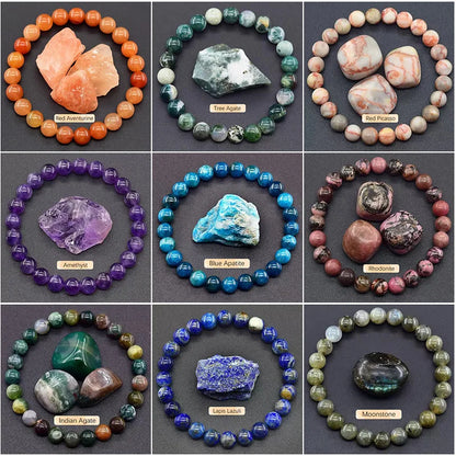 Original stone bracelet for women men trendy Blue Apatite beaded gemstone bracelets boss day scene employee appreciation gifts