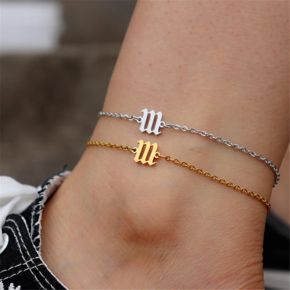 111 222 333 444 555 666 777 888 999 Angel Number Anklets For Women Stainless Steel Leg Bracelet Beach Foot Goth Jewelry BFF Gift