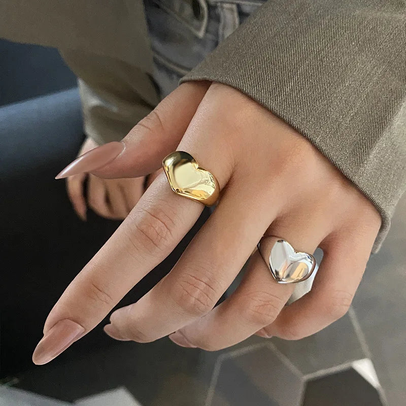 Shell Opal Stone Cuff Rings For Women Girl 2024 New Trend Fashion Personalized Vintage Jewelry Ladies Gifts Party anillos mujer