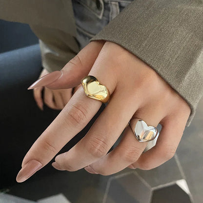 Shell Opal Stone Cuff Rings For Women Girl 2024 New Trend Fashion Personalized Vintage Jewelry Ladies Gifts Party anillos mujer