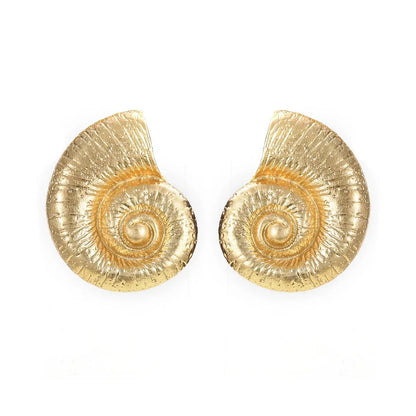 Snail Shell Shape Earrings Big Conch Stud Earrings for Women Bohemia Charm Summer Beach Choker Jewelry Holiday Accessories Gifts