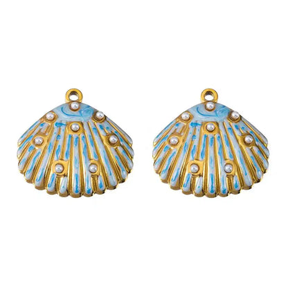 Stainless Steel Pendants Collection Cute Marine Style Pendants Various Earring Components DIY Necklace Jewelry Accessories