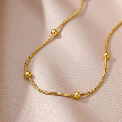 Anklets for Women Stainless Steel Stone Beaded Chain Anklet Summer Beach Accessories Boho Leg Bracelets Jewelry Tobilleras Mujer