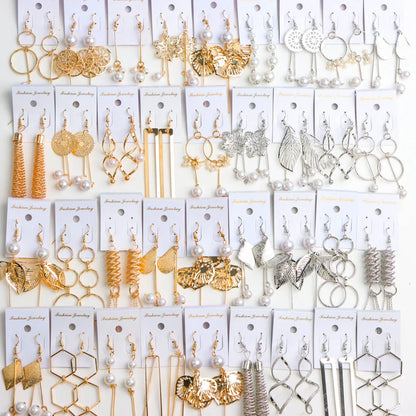 10Pairs/Lot Elegant Simple Stainless Steel Women Earrings Geometric Heart Mixed Style Jewelry Gift Giving Wedding Travel
