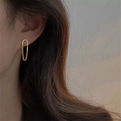New Fashion Trend Unique Design Elegant Delicate Long Snake Bone Chain Tassel Earrings Women Jewelry Wedding Party Premium Gifts