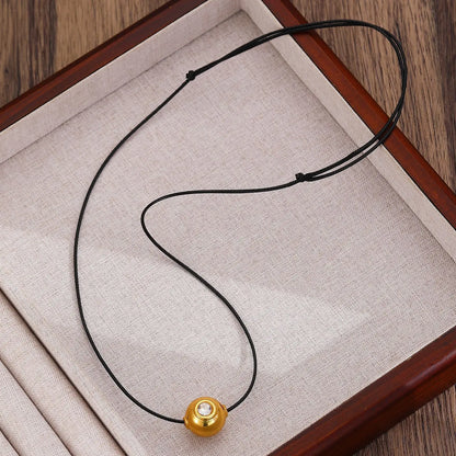 LATS Simple geometry Irregular ball love Heart-shaped knotted rope Necklace for women girl premium adjustable Necklaces Jewelry