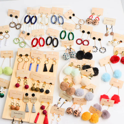 10Pairs/Lot Elegant Simple Stainless Steel Women Earrings Geometric Heart Mixed Style Jewelry Gift Giving Wedding Travel