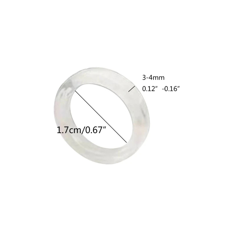 2Pcs Resin Rings Tiny Aesthetic Acrylic Ring Women Teen Girl Cute Stackable Ring Statement Jewelry Ornament Ring Gift
