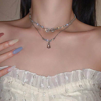 Exquisite Dolphin Star Blue Crystal Pendant Necklace For Women Fashion Personalized Daily Accessory Party Jewelry Birthday Gifts