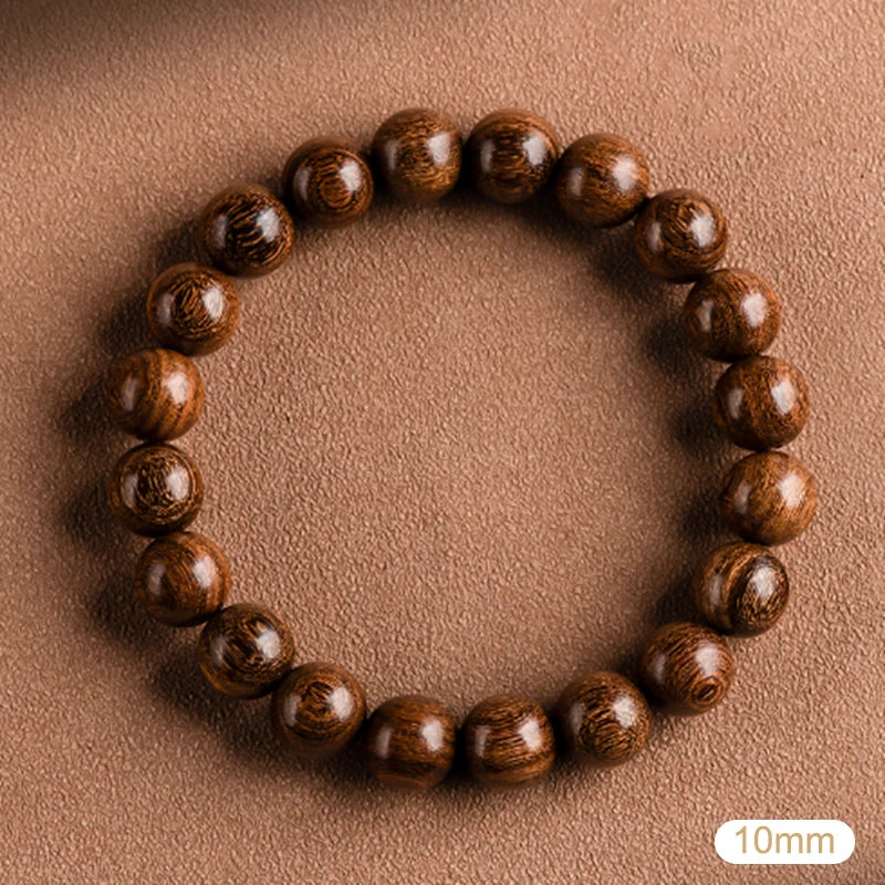 Classic 20mm Handmade Wood Carved Beaded Bracelet With Pendant For Men And Women Jewelry Gift