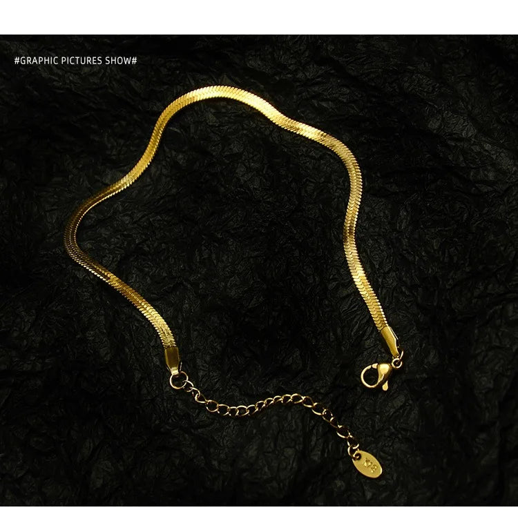 Anklets For Women Stainless Steel 18K Gold Plated High Quality No Tarnish Women's Ankle Bracelets Foot Chains Luxury Ankle Strap